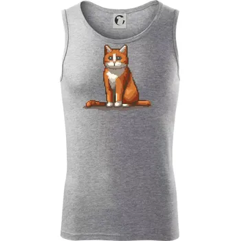 Pánská móda Kočka rezavá - Tílko pánské Core - 2XL ( Tmavě šedý melír )