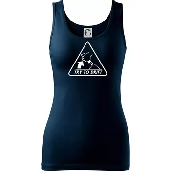 Dámské tričko Try to drift - Dámské tílko - L ( Námořní modrá (velmi tmavá - téměř černá) )