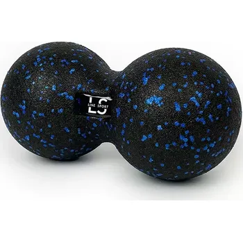 Masážní přístroj Dvojitý masážní Line Sport Duoball 12 cm - černo-modrý