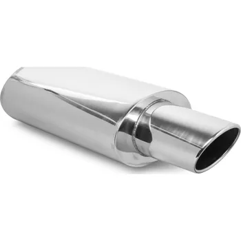 Výfuková trubka Univerzální sportovní výfukový tlumič s oválnou koncovkou 115x90 mm, vstup 63 mm