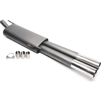 Zadní díl výfuku TA Technix sportovní výfuk - VW Vento (92-99), 2x 76 mm rovná nerezová koncovka bez pertlu