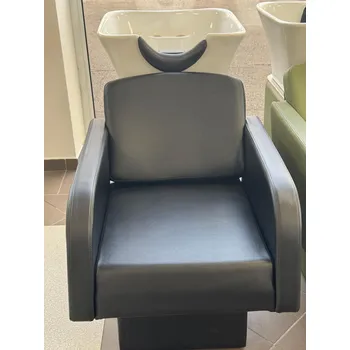 Kadeřnické křeslo OUTLET-Kadeřnický mycí box Gabbiano Turyn černý