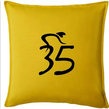 Polštář Cyklista slaví pětatřicítku (35) - Polštář 50x50 - 50x50 - Pouze potah ( Žlutá )
