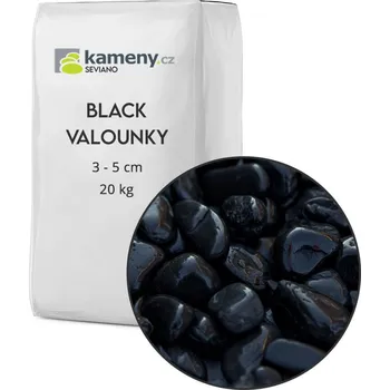 Zahradní dekorace Kameny.cz Black valounky Vyberte si balení: 20 kg, Vyberte si velikostní frakci: 3 - 5 cm