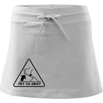 Dámská sukně Try to drift - Sportovní sukně - two in one - S ( Bílá )