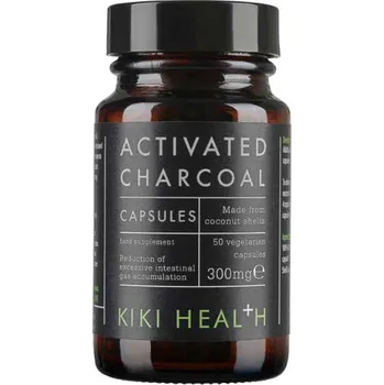 KIKI Health Activated Charcoal (aktivní uhlí) 300 mg, 50 rostlinných kapslí Doplněk stravy