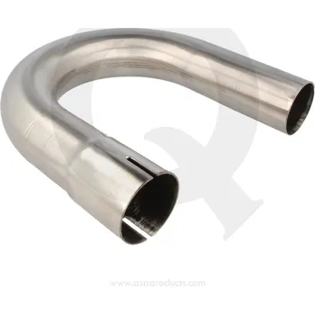 Výfuková trubka Koleno 180° nerez - QSP 76 mm