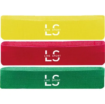 Sada 3 odporových gum na cvičení – látkové pásky Flex Band Line Sport