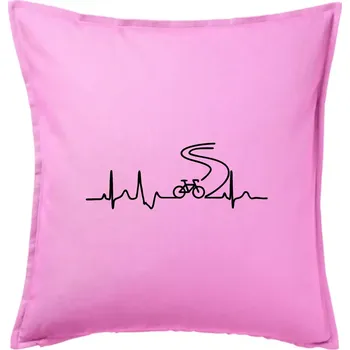 Polštář EKG silniční cyklistika - Polštář 50x50 - 50x50 - Pouze potah ( Růžová )