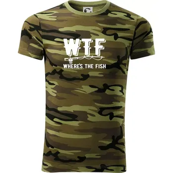 Wheres's the Fish WTF - Army CAMOUFLAGE - XL ( Zelený maskáč )