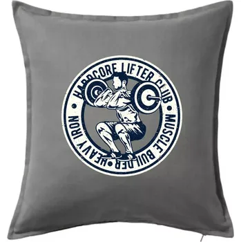 Polštář Hardcore Lifter heavy iron - Polštář 50x50 - 50x50 - Pouze potah ( Tmavě šedý melír )