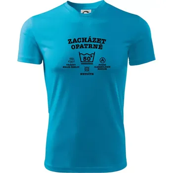 Zacházet opatrně 50 - Dětské triko sportovní (dresovina) - 158 cm/12 let ( Světlý tyrkys )