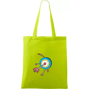 Šípy v barevném terči - Taška bavlněná - 42 x 38 cm ( Limetková )