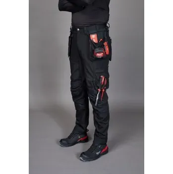 montérky Pracovní kalhoty Milwaukee FREEFLEX™ Allround Work – černé - 52 (W36/L32)
