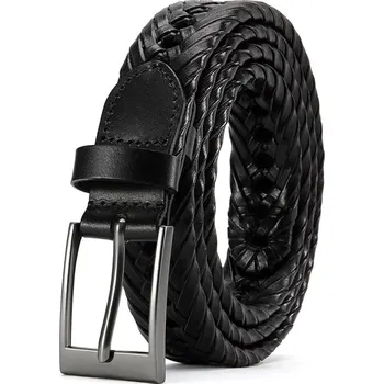 Opasek Pletený Kožený Pásek pro Muže – EU85/US34