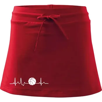 Dámská sukně EKG basketbal míč - Sportovní sukně - two in one - XL ( Červená )