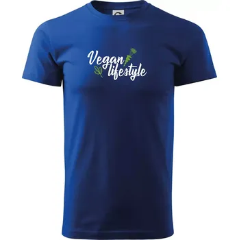 Pánské tričko Vegan lifestyle - Triko extra velké (5-8XL) - 7XL ( Královská modrá )