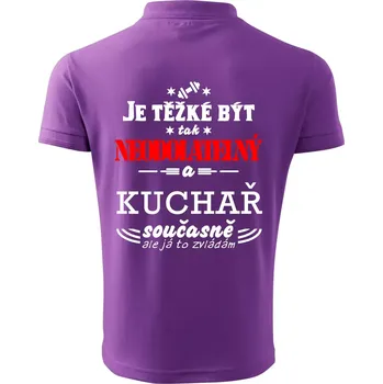 Pánská košile Je těžké být neodolatelný kuchař - Polokošile pánská Pique Polo 203 - 3XL ( Fialová )