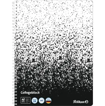 Blok Pelikan Blok spirálový A4/80 listů, čtvereček, černá/bílá
