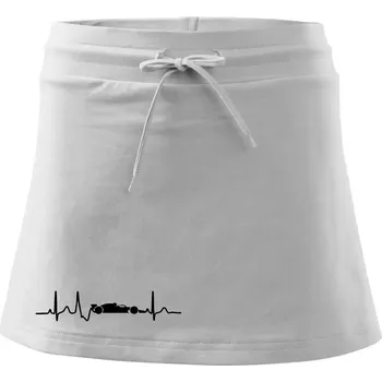 Dámská sukně EKG formule - Sportovní sukně - two in one - XS ( Bílá )