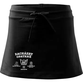 Dámská sukně Zacházet opatrně 50 - Sportovní sukně - two in one - S ( Černá )