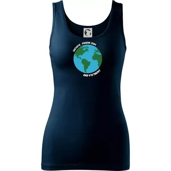 Dámské tričko Zastavte zemi chci vystoupit - Dámské tílko - XL ( Námořní modrá (velmi tmavá - téměř černá) )