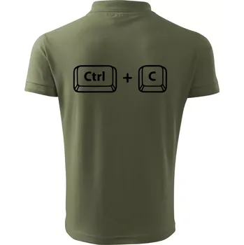 Pánská košile Táta CTRL + C - Polokošile pánská Pique Polo 203 - 3XL ( Khaki )