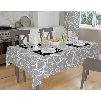 ubrus Orbytex Ubrus teflonový - Irma šedá Rozměry: průměr 120, Tvar: Kulatý