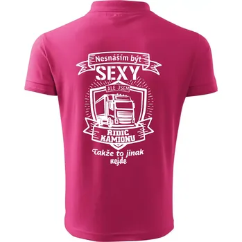 Pánská košile Nesnáším být sexy - Řidič kamionu ERB - Polokošile pánská Pique Polo 203 - S ( Purpurová )