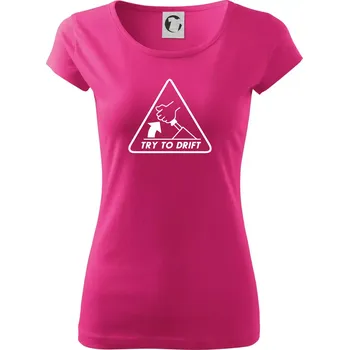 Dámské tričko Try to drift - Dámské triko Pure - XS ( Purpurová )