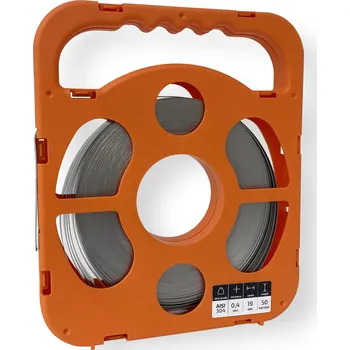 Organizace kabelů Nerezová páska UNIPACK - 9.5-19x0.7- mm, 50m Vázací páska: UNIPACK - š.x tl. 19x0,7 mm, návin 50m