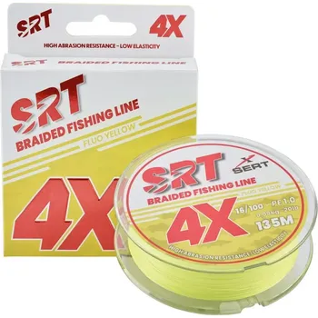 Sert splétaná šnůra 4X SRT Fluo Yellow 135M - Sert splétaná šnůra 4X SRT Fluo Yellow 135M|0,20mm/11,36kg