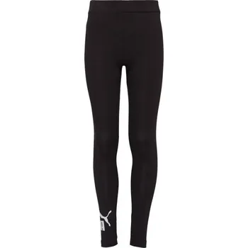Dívčí legíny Dívčí legíny Puma ESSENTIALS NO. 1 LOGO LEGGINGS G 128 Černá, Bílá