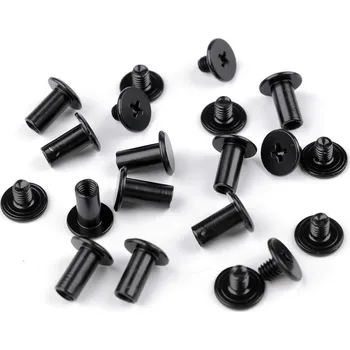 Sedlářský nýt šroubovací Ø10 mm Balení: 10 pár, Varianta: 6 černý lak - 8596475373180