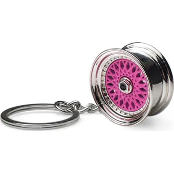 Přívěšek na klíče - růžové kolo