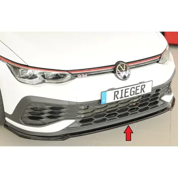 PC tuning Rieger lipa pod přední nárazník pouze pro GTI Clubsport pro Volkswagen Golf 8 GTI Clubsport 5-dvéř., 10/20-, plast ABS lakovaný do černé lesklé barvy