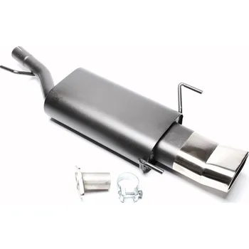 Zadní díl výfuku TA Technix sportovní výfuk - Opel Astra G hatchback 3/5dvéř. (98-05), 1x 70x140 mm DTM oválná zahnutá nerezová koncovka s pertlem