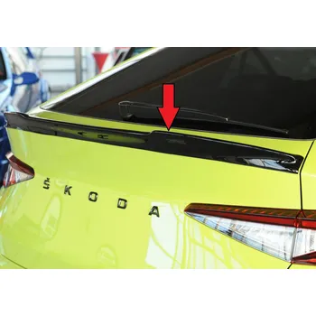 PC tuning Rieger prodloužení víka kufru pro Škoda Enyaq iV RS coupe (5AC), plast ABS lakovaný do černé lesklé barvy