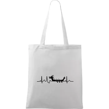 EKG dračí loď - Taška bavlněná - 42 x 38 cm ( Bílá )