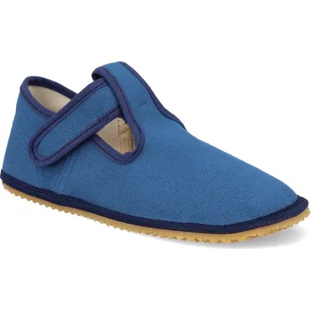Dívčí bačkory Barefoot dětské přezůvky Beda - Playful BFN Just blue modré Velikost: 37