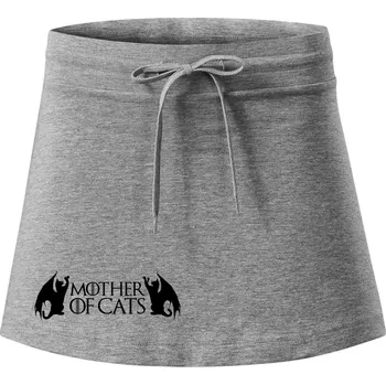 Dámská sukně Mother of cats - draci - Sportovní sukně - two in one - M ( Tmavě šedý melír )