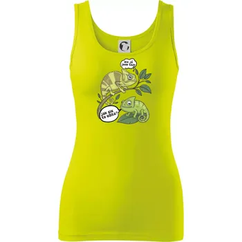 Dámské tričko Chameleoni jak sis to užila - Dámské tílko - S ( Limetková )