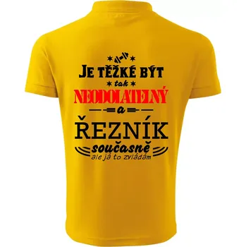 Pánská košile Je těžké být neodolatelný řezník - Polokošile pánská Pique Polo 203 - XL ( Žlutá )