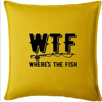 Polštář Wheres's the Fish WTF - Polštář 50x50 - 50x50 - Pouze potah ( Žlutá )