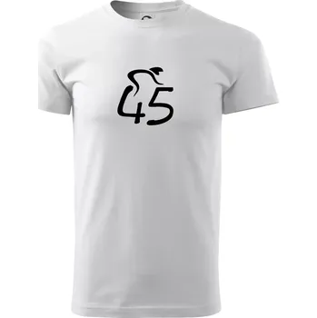 Cyklista slaví pětačtyřicítku (45) - Triko extra velké (5-8XL) - 8XL ( Bílá )