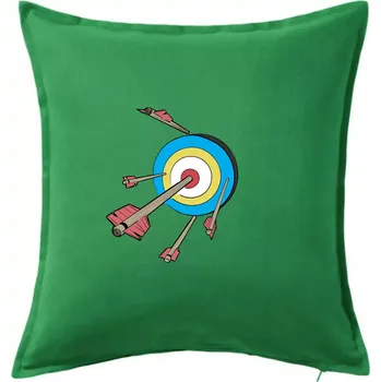 Polštář Šípy v barevném terči - Polštář 50x50 - 50x50 - Pouze potah ( Středně zelená )