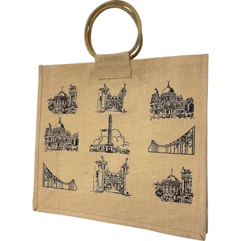 Přírodní jutová taška city II