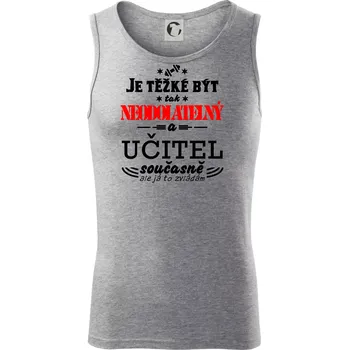 Je těžké být neodolatelný učitel - Tílko pánské Core - L ( Tmavě šedý melír )