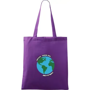 Zastavte zemi chci vystoupit - Taška bavlněná - 42 x 38 cm ( Fialová )