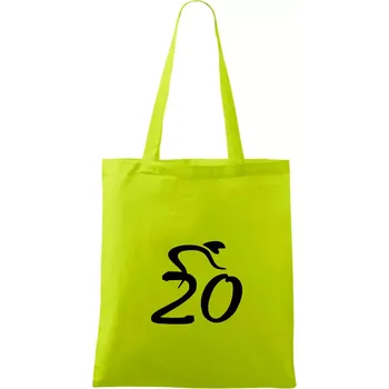 Cyklista slaví dvacítku (20) - Taška bavlněná - 42 x 38 cm ( Limetková )